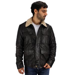 Casaca de cuero para caballero  BRUNO